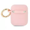 GUESS GUA2SSSI AirPods 1/2 hoesje roze siliconen Vintage Script