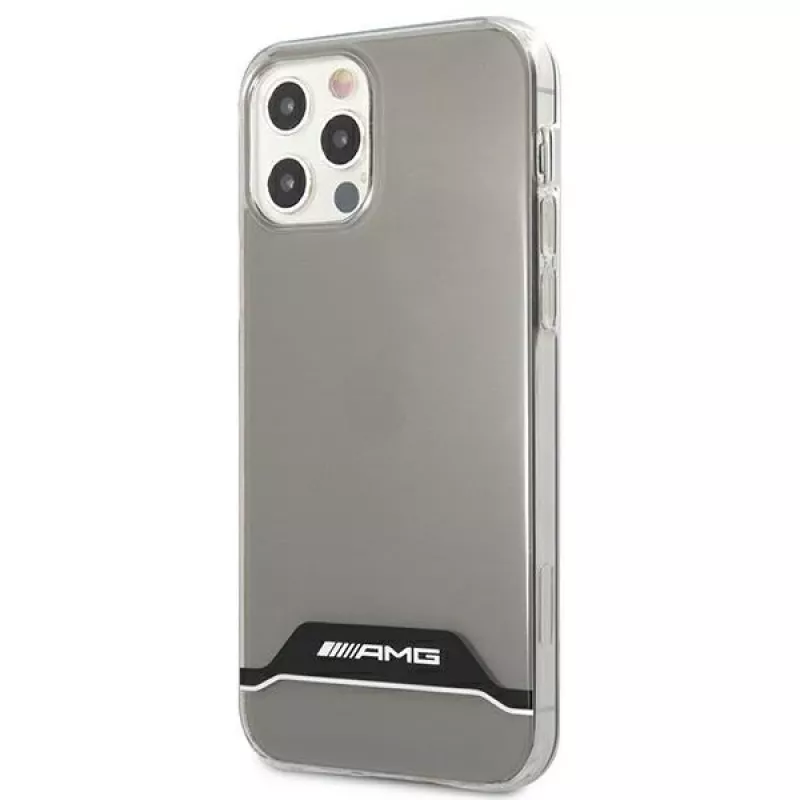 AMG AMHCP12MTCBW iPhone 12/12 Pro transparante hardcase elektroplated zwart & wit
