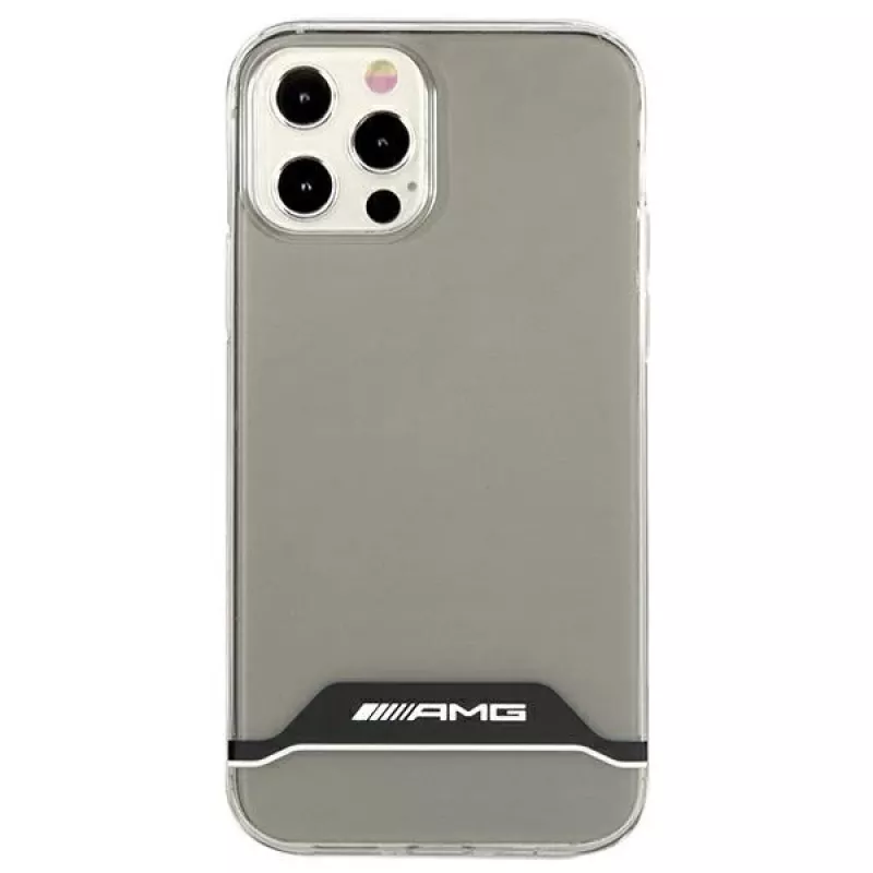 AMG AMHCP12MTCBW iPhone 12/12 Pro transparante hardcase elektroplated zwart & wit