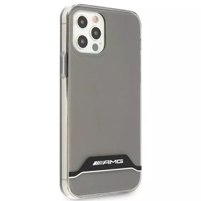 AMG AMHCP12MTCBW iPhone 12/12 Pro transparante hardcase elektroplated zwart & wit