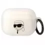 Karl Lagerfeld AirPods Pro hoesje transparant met Karl-hoofd-silhouet
