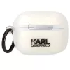Karl Lagerfeld AirPods Pro hoesje transparant met Karl-hoofd-silhouet