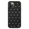 Mercedes-Benz iPhone 12 Pro Max hardcase zilveren sterrenpatroon zwart
