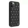 Mercedes-Benz iPhone 12 Pro Max hardcase zilveren sterrenpatroon zwart
