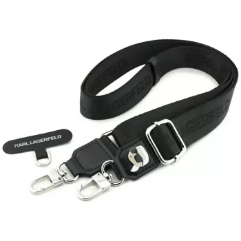 Karl Lagerfeld universele strap tether patch Karl Metal Logo zwart