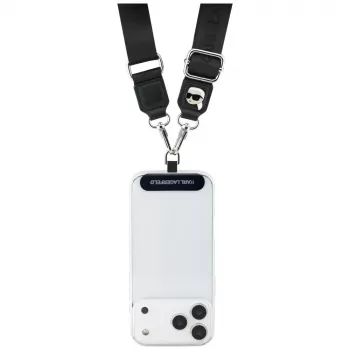 Karl Lagerfeld universele strap tether patch Karl Metal Logo zwart