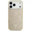 GUESS Glitter Triangle Logo MagSafe-hoesje voor iPhone 17 Pro Max - goud