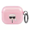 Karl Lagerfeld KLA3UKHGP Glitter Karl's Head AirPods 3 hoesje - roze