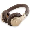 GUESS 4G Script Metal Logo draadloze on-ear hoofdtelefoon Bluetooth 5.3 bruin