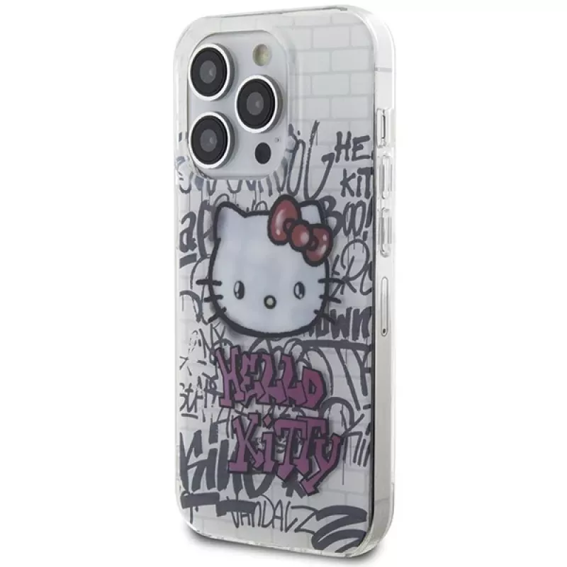 Hello Kitty HKHCP14LHDGPHT iPhone 14 Pro hardcase IML Kitty On Bricks Graffiti - wit