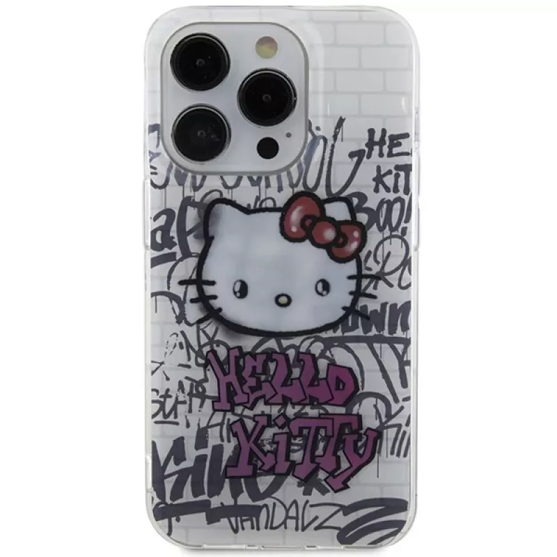 Hello Kitty HKHCP14LHDGPHT iPhone 14 Pro hardcase IML Kitty On Bricks Graffiti - wit
