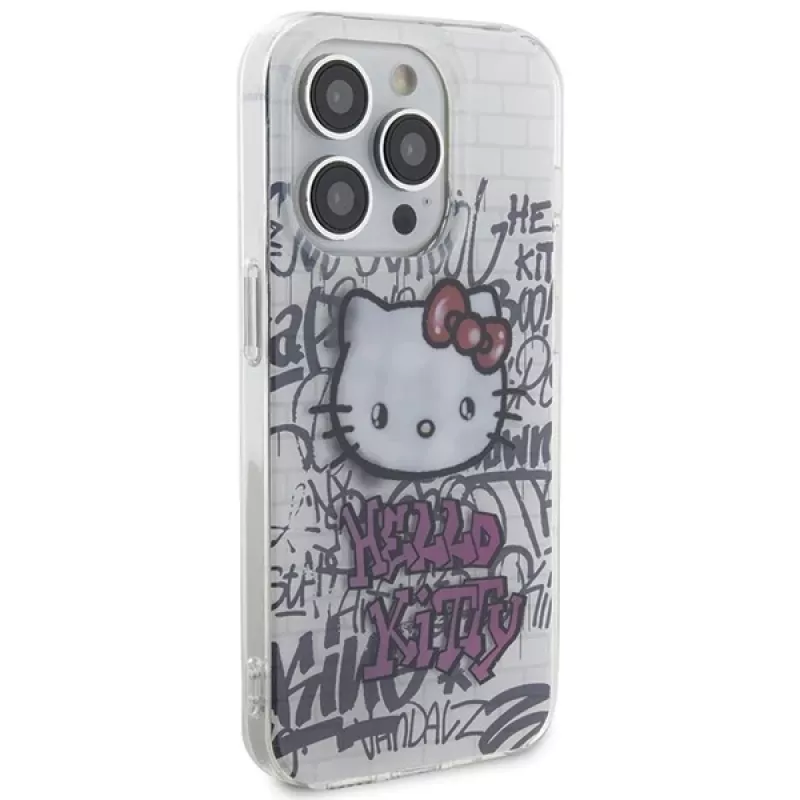Hello Kitty HKHCP14LHDGPHT iPhone 14 Pro hardcase IML Kitty On Bricks Graffiti - wit