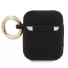 Guess GUA2SSSK AirPods 1/2 hoesje zwart siliconen Vintage Script