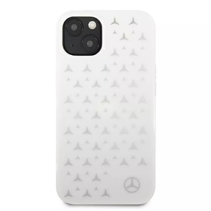 Mercedes-Benz Silver Stars hardcase voor iPhone 13/14/15 6,1 inch - wit