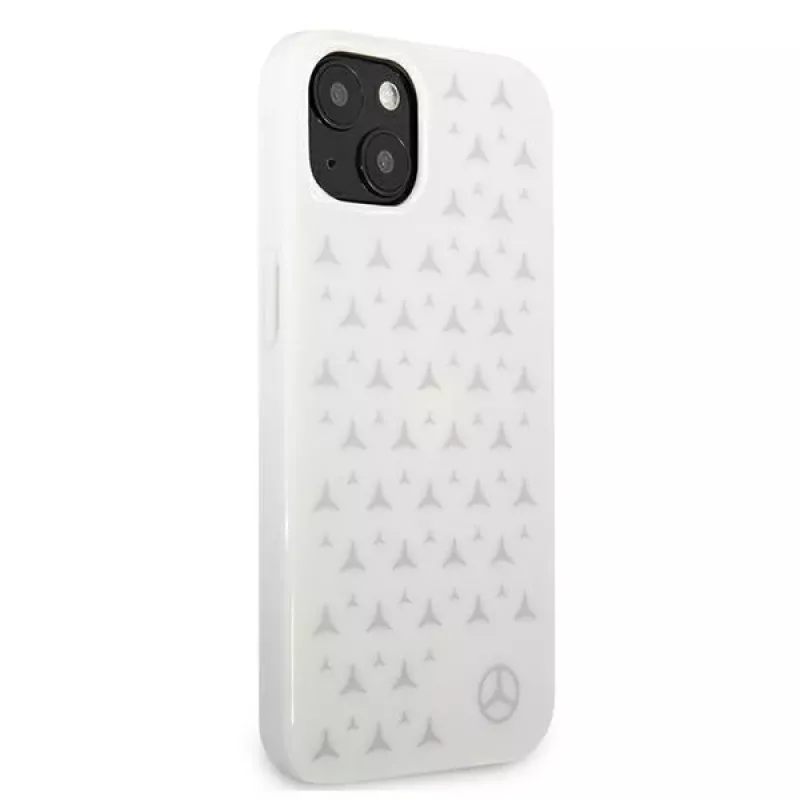Mercedes-Benz Silver Stars hardcase voor iPhone 13/14/15 6,1 inch - wit