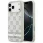 DKNY ruitpatroon met opgedrukte strepen hoesje voor iPhone 17 Pro Max - beige