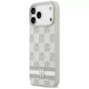 DKNY ruitpatroon met opgedrukte strepen hoesje voor iPhone 17 Pro Max - beige