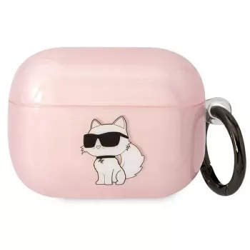 Karl Lagerfeld KLAPHNCHTCP AirPods Pro hoesje roze Ikonik Choupette