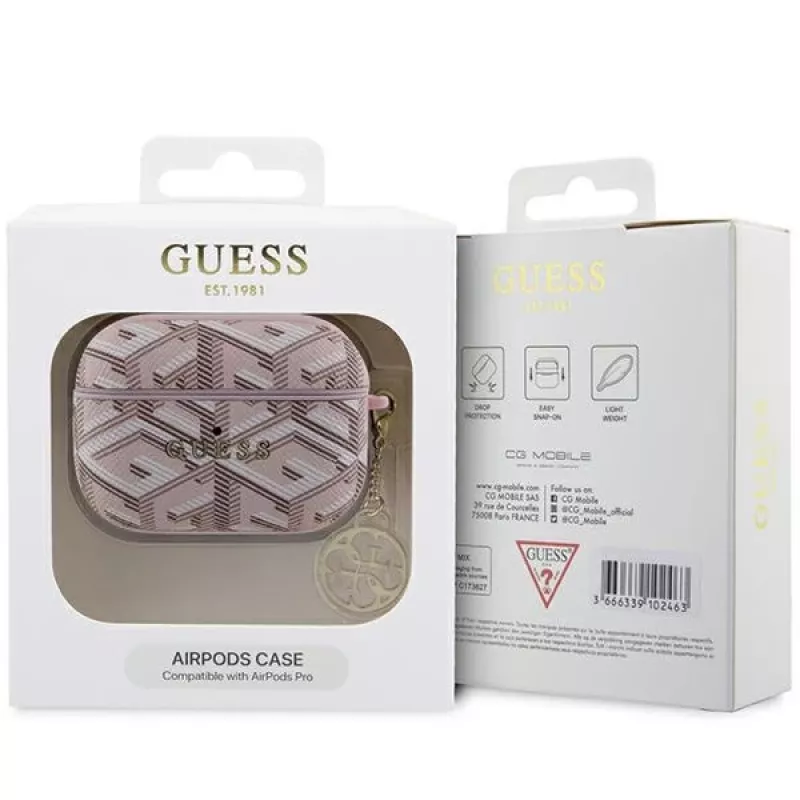 Guess GUAPPGCE4CP AirPods Pro hoesje roze GCube Charm
