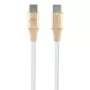 GUESS GUCCLALRGDD USB-C naar USB-C kabel 1,5 m snelladen lichtgoud reliëflogo
