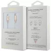 GUESS GUCCLALRGDD USB-C naar USB-C kabel 1,5 m snelladen lichtgoud reliëflogo