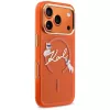 Karl Lagerfeld IML Choupettes Karl Script Logo MagSafe-hoesje voor iPhone 17 Pro Max, oranje
