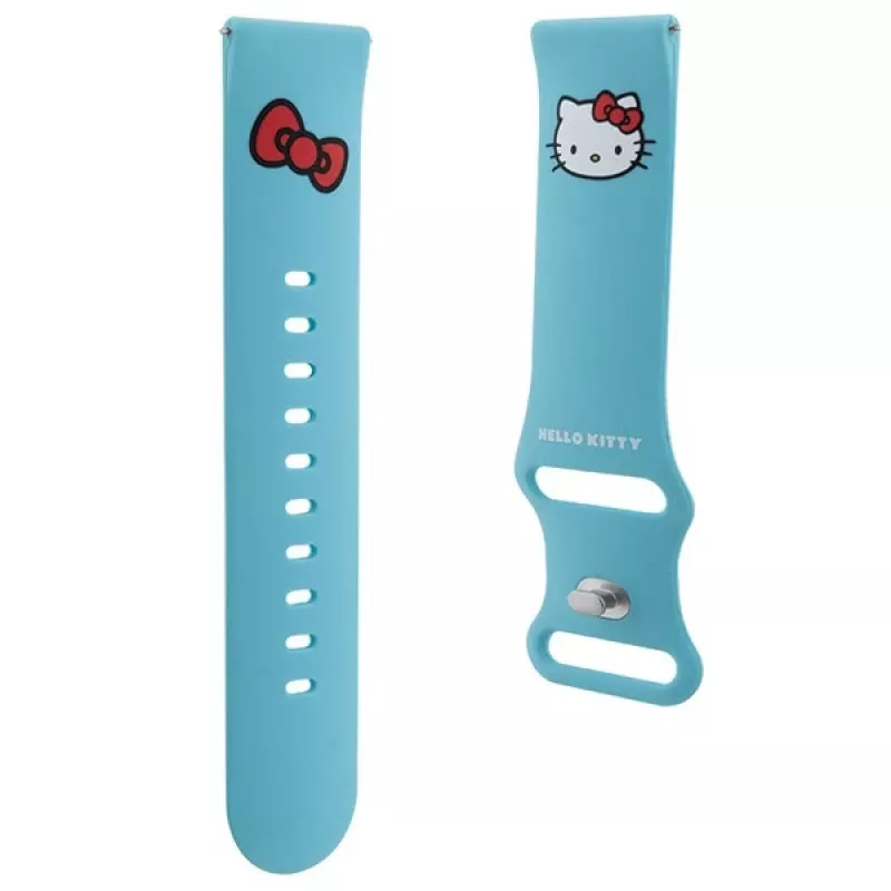 Hello Kitty universele siliconen horlogeband Kitty Head blauw 22mm