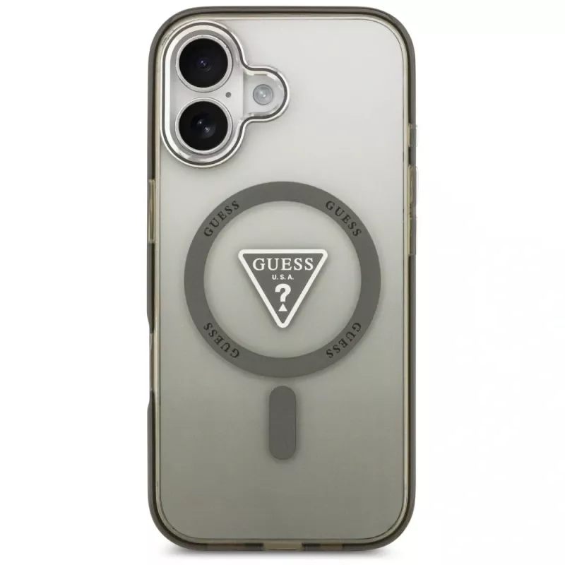 GUESS IML Gradient Triangle Logo MagSafe-hoesje voor iPhone 17 - khaki