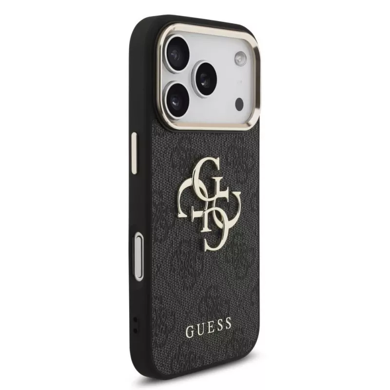 GUESS 4G Big Logo Classic hardcase voor iPhone 17 Pro / 18 Pro - zwart & goud