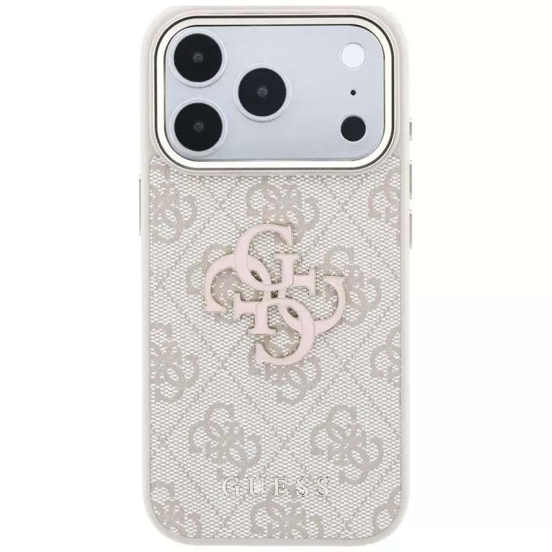 GUESS 4G & Big Resin Logo hoesje voor iPhone 17 Pro / 18 Pro - roze
