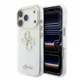 GUESS 4G Script Metal beschermhoesje voor iPhone 18 Pro Max / 17 Pro Max - wit
