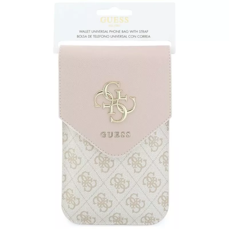 Guess Graines 4G & Classic Logos telefoontasje roze