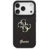 GUESS Fixed Glitter Big 4G hoesje voor iPhone 18 Pro / 17 Pro - zwart
