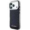 Karl Lagerfeld IML Rhinestones Allover en elektroplated logo case voor iPhone 18 Pro / 17 Pro - zwart