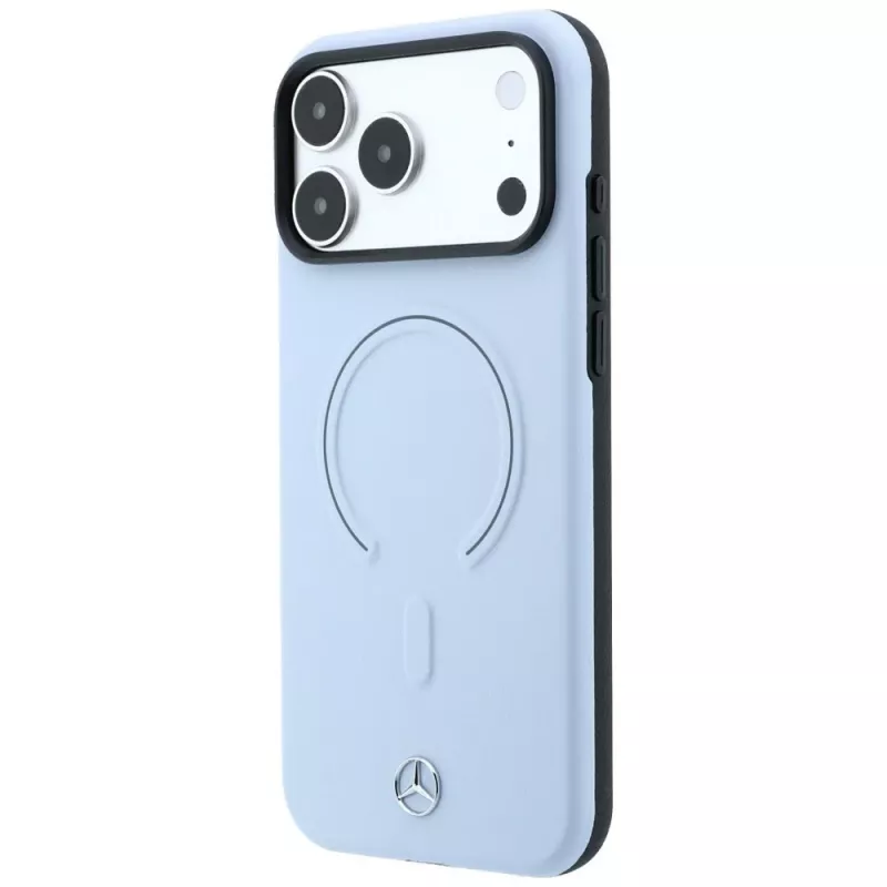 Mercedes Leder 3D MagSafe-hoesje voor iPhone 18 Pro Max / 17 Pro Max - blauw