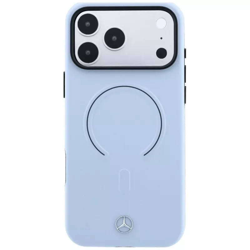 Mercedes Leder 3D MagSafe-hoesje voor iPhone 18 Pro Max / 17 Pro Max - blauw