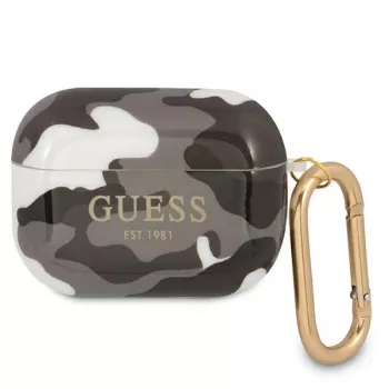 Guess GUAPUCAMG AirPods Pro hoesje zwart Camo-collectie