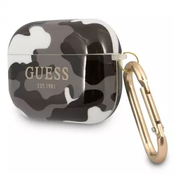 Guess GUAPUCAMG AirPods Pro hoesje zwart Camo-collectie