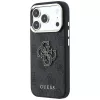 GUESS 4G & Big Resin Logo case voor iPhone 17 Pro / 18 Pro - zwart