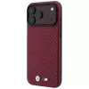 BMW M Carbon Metal Logo MagSafe-hoesje voor iPhone 18 Pro Max / 17 Pro Max - bordeauxrood