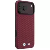 BMW M Carbon Metal Logo MagSafe-hoesje voor iPhone 18 Pro Max / 17 Pro Max - bordeauxrood