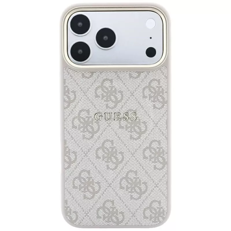 GUESS Embossed 4G Classic MagSafe-hoesje voor iPhone 17 Pro Max / 18 Pro Max - roze