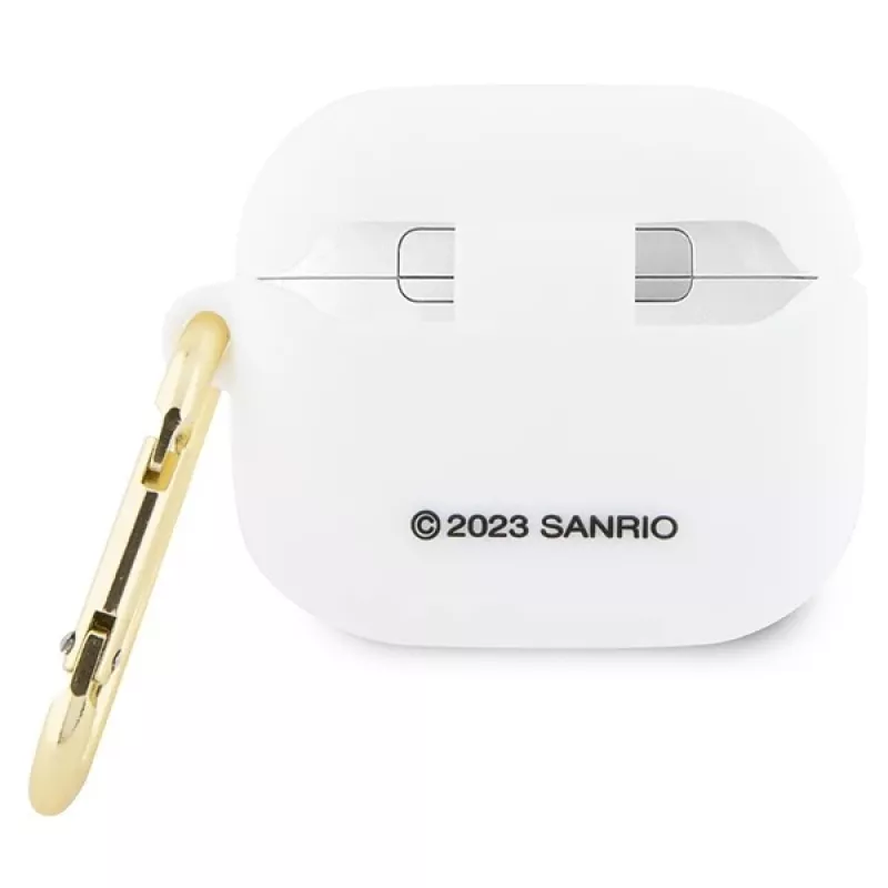 Hello Kitty HKA33DKHSH AirPods 3 hoesje wit siliconen 3D Kitty-hoofd
