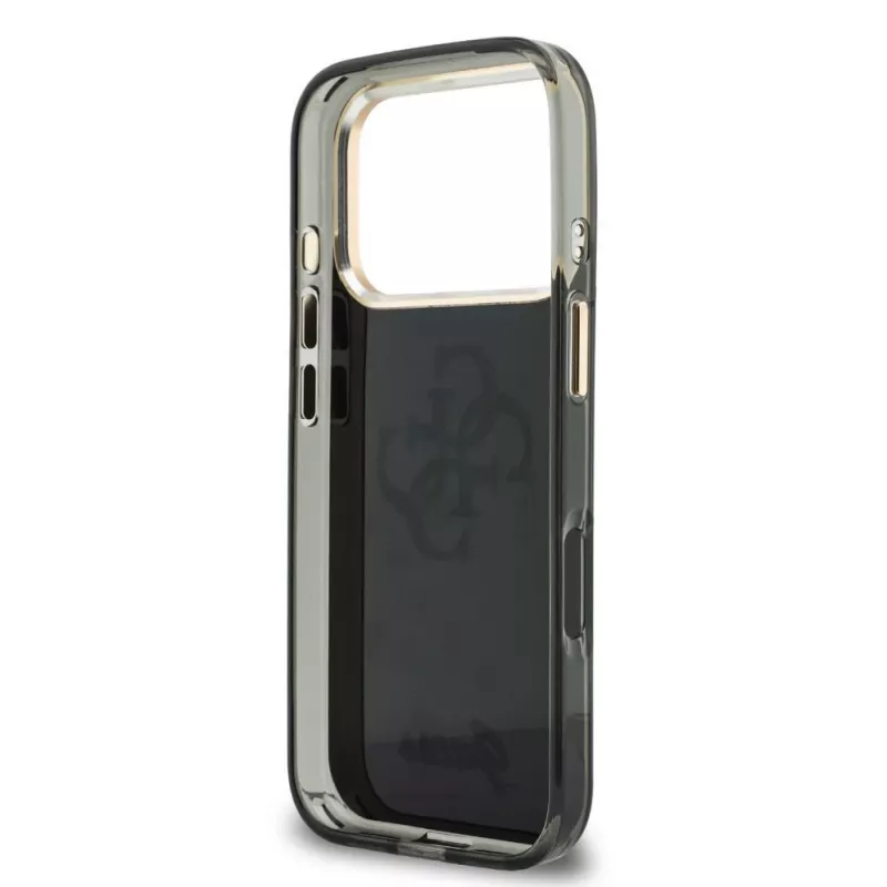 GUESS IML 4G Script Metal case voor iPhone 18 Pro Max / 17 Pro Max - zwart
