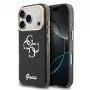 GUESS IML 4G Script Metal case voor iPhone 18 Pro Max / 17 Pro Max - zwart