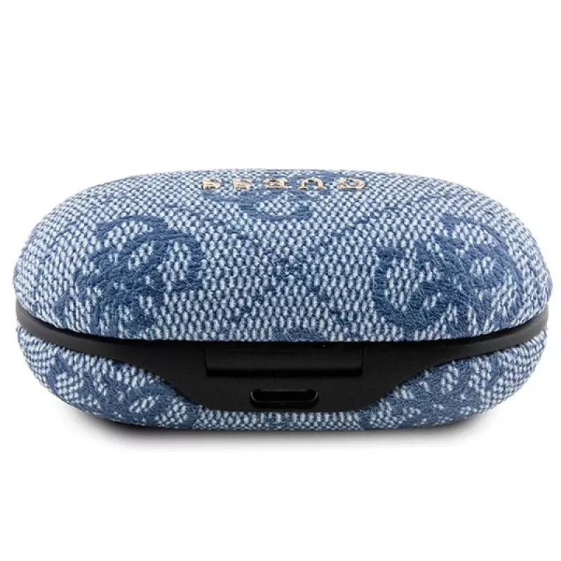 GUESS GUTWSP4EGB True Wireless Bluetooth-oordopjes met oplaaddock, ENC, blauw metaal