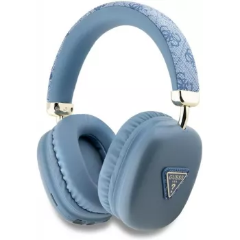 GUESS 4G Triangle Logo draadloze over-ear-koptelefoon Bluetooth 5.3 blauw