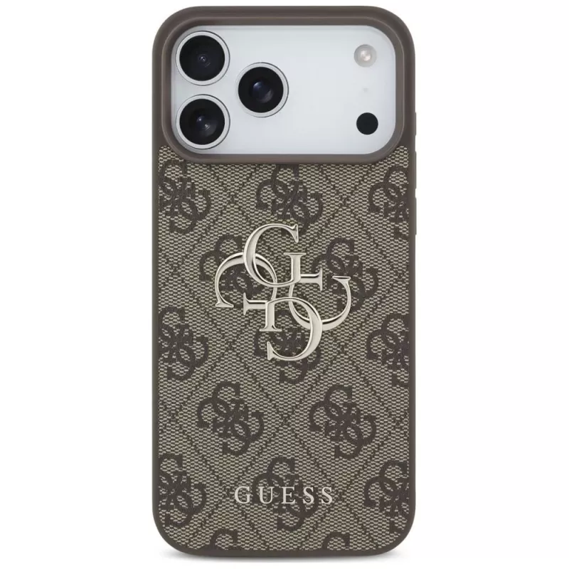 GUESS 4G Big Logo achterkanthoesje voor Apple iPhone 17 Pro / 18 Pro - bruin