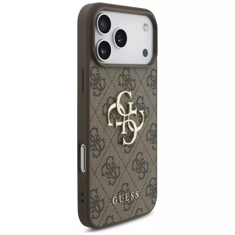 GUESS 4G Big Logo achterkanthoesje voor Apple iPhone 17 Pro / 18 Pro - bruin