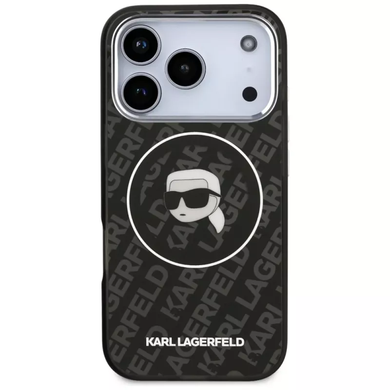 Karl Lagerfeld IML Karl Head Logo MagSafe-hoesje voor iPhone 17 Pro - zwart